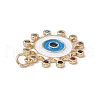 Brass Colorful Cubic Zirconia Pendants KK-E068-VA207-2-3