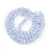 Luminous Handmade Silver Foil Glass Beads Strands FOIL-N029-02B-07-3