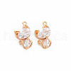 Brass Inlaid Cubic Zirconia Pendants KK-S364-248-1