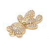 Eco-friendly Brass Micro Pave Clear Cubic Zirconia Pendants KK-D079-02G-3