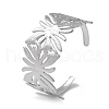304 Stainless Steel Cuff Bangles for Women BJEW-Z078-22P-1