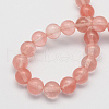 Cherry Quartz Glass Beads Strands G-S144-8mm-2