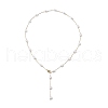 304 Stainless Steel and ABS Imitation Pearl Chain Necklaces NJEW-JN05266-2