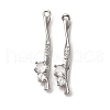 Brass Micro Pave Cubic Zirconia Pendants KK-Z112-03P-1