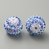 Stripe Pattern Resin Rhinestone Beads RESI-WH0034-20A-2