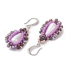 Acrylic Imitation Pearl & Seed Glass Dangle Earrings EJEW-MZ00390-4