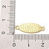 Beach Theme Rack Plating Brass Oval Connector Charms KK-P261-08F-G14-3