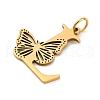 Ion Plating(IP) 201 Stainless Steel Pendants STAS-N103-184G-L-2