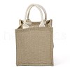 Jute Tote Bags Soft Cotton Handles Laminated Interior ABAG-F003-07-2