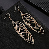 Fashionable Brass Hollow Horse Eye Tassel Dangle Earrings QI1983-2-1