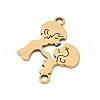 201 Stainless Steel Connector Charms STAS-F316-39G-2