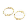 Brass Textured Hollow Oval Links KK-M288-11G-2