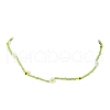 Glass Seed Bead Beaded Flower Necklaces NJEW-TA00171-1