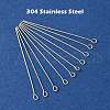 304 Stainless Steel Eye Pins STAS-YW0001-86-4