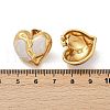 Heart 304 Stainless Steel Enamel Stud Earrings EJEW-M105-03G-5