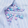 420Pcs 7 Style Rainbow ABS Plastic Imitation Pearl Beads OACR-YW0001-06-6