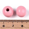 Spray Painted Round Natural Schima Wood Beads WOOD-A018-12mm-06-3