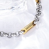 201 Stainless Steel Rolo Chain Bracelets BJEW-B078-169GP-5