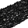 Natural Black Tourmaline Beads Strands G-Q060-E15-2