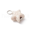 Crackle Opaque Acrylic Pendants PALLOY-JF03924-01-4
