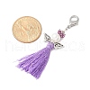 Angel Glass Pearl & MIYUKI Seed Beaded & Polycotton Tassel Pendant Decorations HJEW-MZ00198-05-3