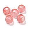 Cherry Quartz Glass European Beads G-R488-01F-1