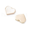 Rack Plating Brass Heart Charms KK-A183-19G-2