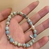 Handmade Porcelain Round Beads Stretch Bracelets for Women WG88E43-06-1