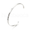 Tarnish Resistant 201 Stainless Steel Cuff Bangles BJEW-Q685-07-1