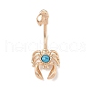 Scorpion Brass Synthetic Turquoise Curved Barbell Belly Rings AJEW-L099-02G-2