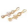 Rack Plating Golden Brass Dangle Leverback Earrings EJEW-B037-16G-2