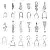 SUPERFINDINGS 48Pcs 12 Style Brass Pendant Pinch Bails KK-FH0007-21-1
