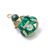 Faceted Glass Pendants PALLOY-MZ00582-08-3