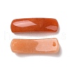 Natural Red Aventurine Connector Charms G-D460-02K-2