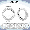 SUNNYCLUE 26Pcs Zinc Alloy Spring Gate Rings FIND-SC0012-70-2