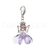 Angel Glass Pendant Decorations HJEW-MZ00260-02-2