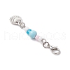 Ocean Theme Alloy Charm & Glass Beads Pendant Decorations HJEW-JM03157-06-4