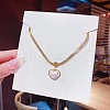 Plastic Heart Pendant Necklaces FS-WG30730-24-1