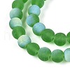 Frosted Transparent Glass Beads Strands GLAA-T032-T6mm-MBB07-3