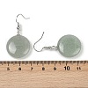 Natural Green Aventurine Flat Round Dangle Earrings EJEW-D188-03P-03-4
