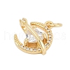 Brass Micro Pave Cubic Zirconia Pendants KK-G522-15G-2