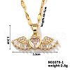 Chic Sparkling Luxe Angel Heart Zircon Pendant Necklace HV1743-1-1