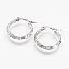 304 Stainless Steel Hoop Earrings EJEW-N0039-17-2
