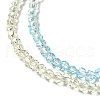 Transparent Gradient Color Glass Beads Strands GLAA-H021-01B-23-3