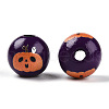 Halloween Theme Wood European Beads WOOD-N016-04C-2