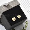 Rack Plating Brass Micro Pave Clear Cubic Zirconia Stud Earrings EJEW-K299-01G-X-1