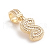 Brass Micro Pave Cubic Zirconia Pendants ZIRC-G165-13G-S-2