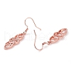Brass Dangle Earrings EJEW-B002-04RG-2