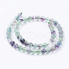 Natural Fluorite Beads Strands X-G-E112-8mm-19-2