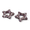 Star Shape Polymer Clay Rhinestone Beads CLAY-NH0001-06F-2